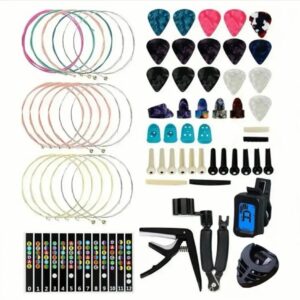 [COD] SONAYA Guitar Tool Set – 48 to 66PCS String Changing Set with Capo, Picks & More