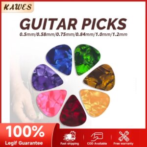 Guitar Picks Celluloid Various Colors Different Thicknesses Smooth Sweeping Bright Tone Guitar Accessory