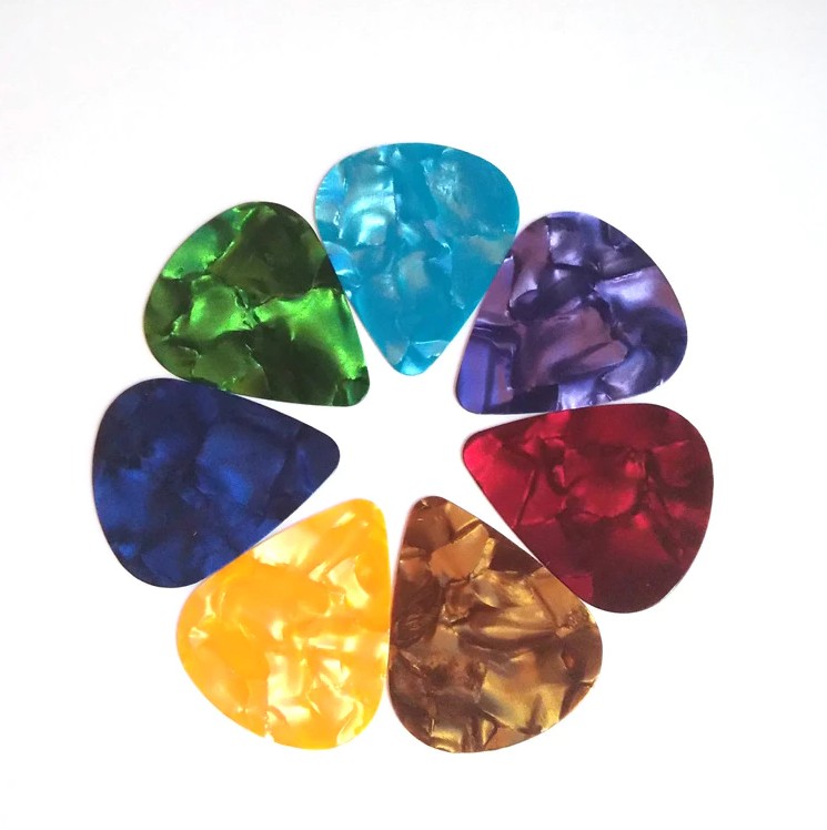 Guitar Picks Celluloid Various Colors Different Thicknesses Smooth Sweeping Bright Tone Guitar Accessory - Image 8