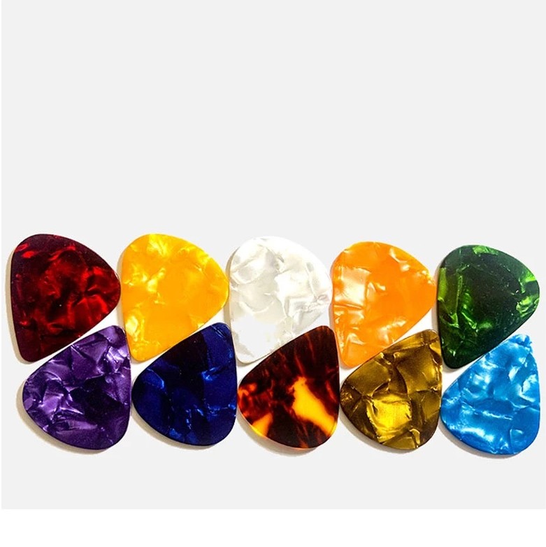 Guitar Picks Celluloid Various Colors Different Thicknesses Smooth Sweeping Bright Tone Guitar Accessory - Image 3