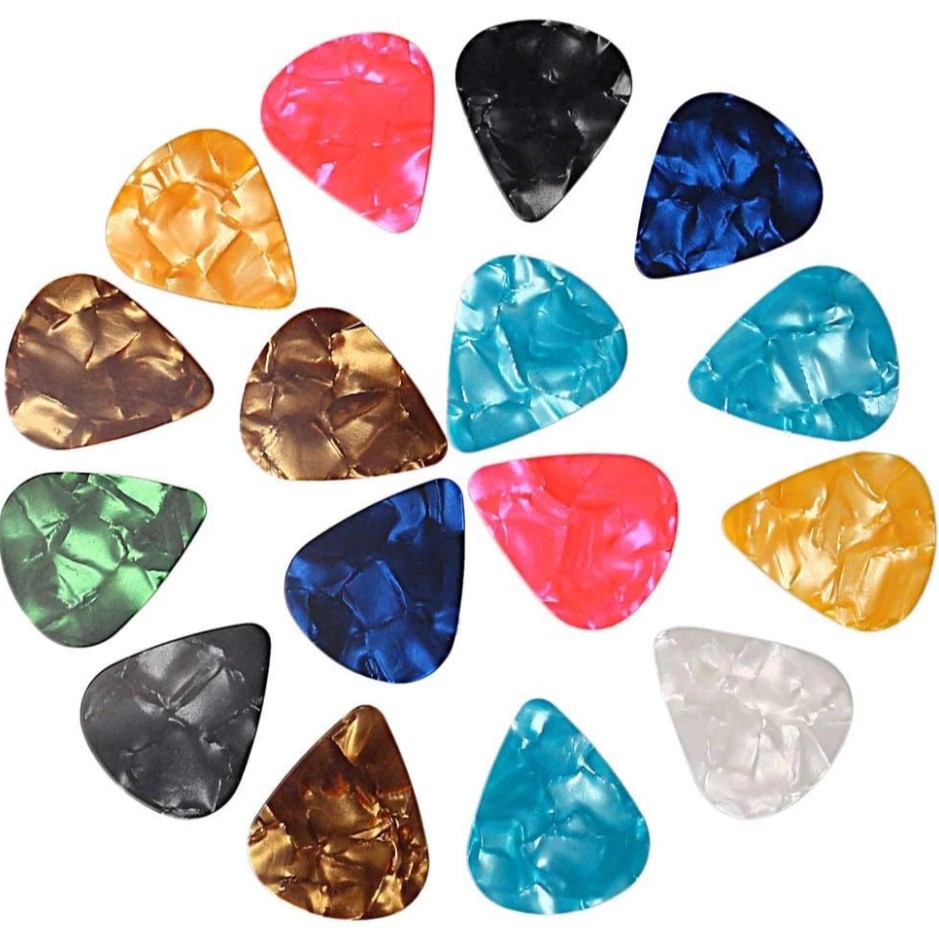 Guitar Picks Celluloid Various Colors Different Thicknesses Smooth Sweeping Bright Tone Guitar Accessory - Image 2