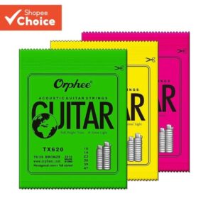Orphee 6Pcs/set Acoustic Guitar String Hexagonal core+8% Nickel Extra light TX620/TX630/TX640