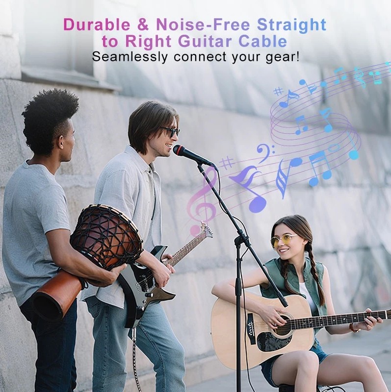 Guitar Cable Noiseless 6.35mm 3M/6M/10M Instrument Cable Electric Guitar Cable Amp Cord - Image 3