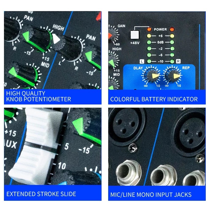 YAMAHA MG04-BT/MG7-BT Propesyonal Audio Mixer with equalizer 4/7 channel built-in EQ/recording - Image 2