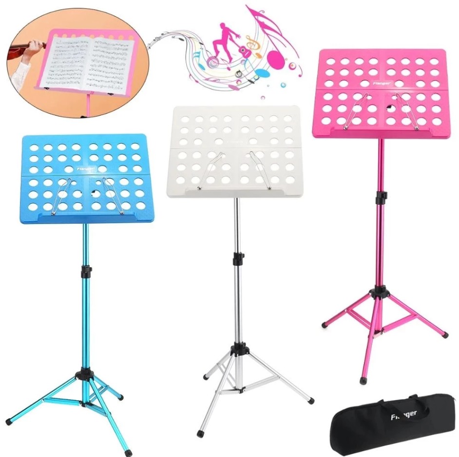 Heavy Duty Adjustable Folding Music Stand with Lyrics Holder - Image 7