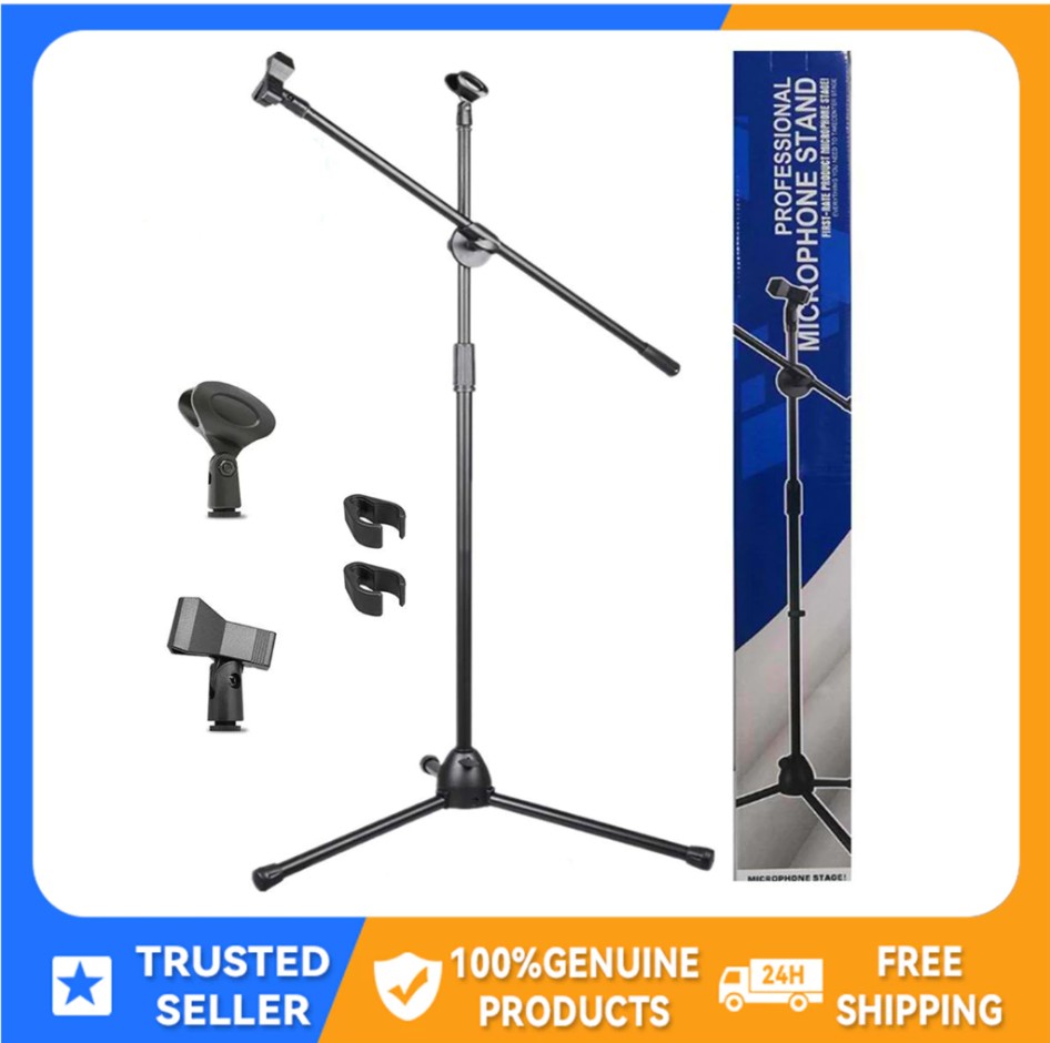 Supermax Microphone Stand, High Quality Heavy Duty Adjustable Collapsible Tripod Boom Mic Stands Ph