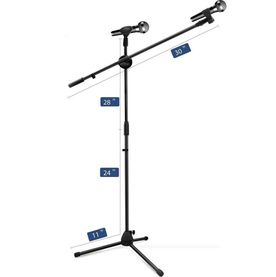 Supermax Microphone Stand, High Quality Heavy Duty Adjustable Collapsible Tripod Boom Mic Stands Ph - Image 6