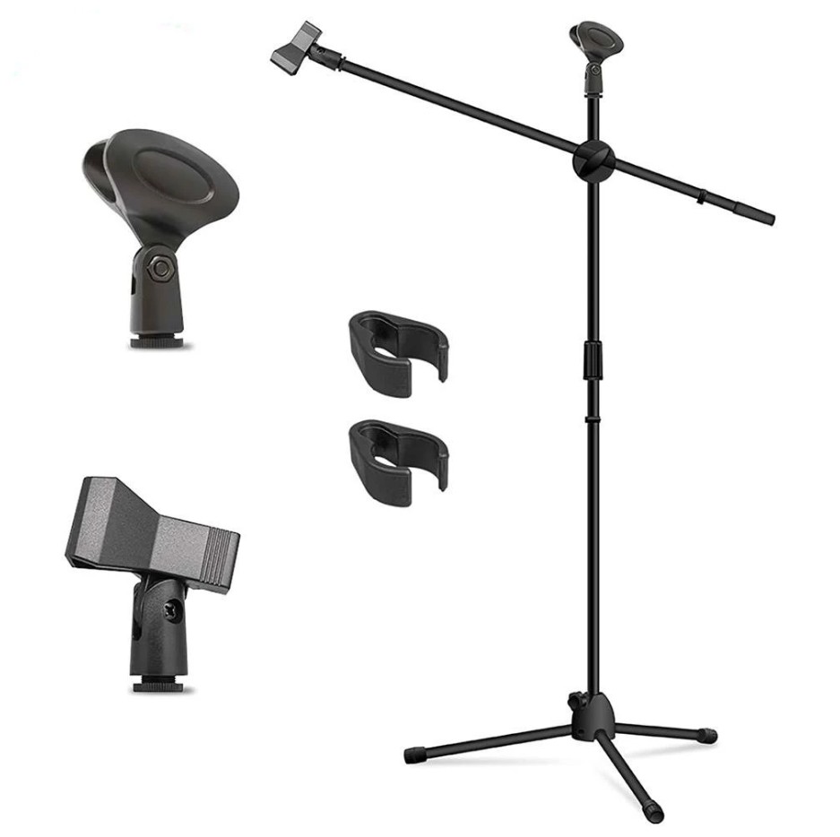 Supermax Microphone Stand, High Quality Heavy Duty Adjustable Collapsible Tripod Boom Mic Stands Ph - Image 5