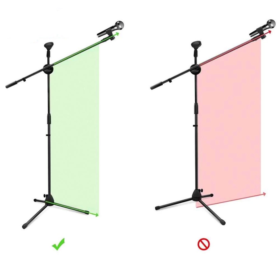 Supermax Microphone Stand, High Quality Heavy Duty Adjustable Collapsible Tripod Boom Mic Stands Ph - Image 2