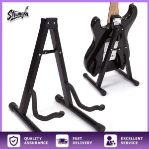 Guitar Stand (Black) Music Accessories Guitar A-Type Vertical Guitar Floor Stand Foldable