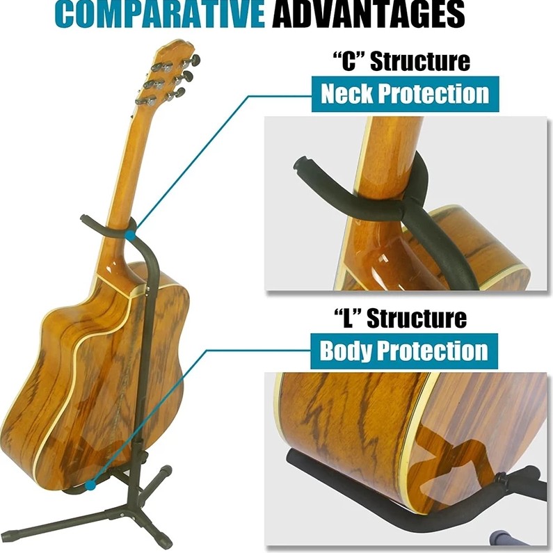 【COD】Guitar Stand Adjustable for Electric Acoustic Guitars and Bass Guitar Accessories - Image 3