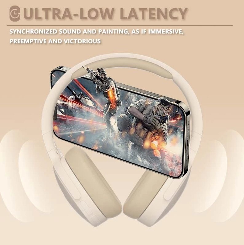 D91 Bluetooth Wireless Foldable Headphone Noise Cancelling Insensitive Delay with Microphone - Image 5