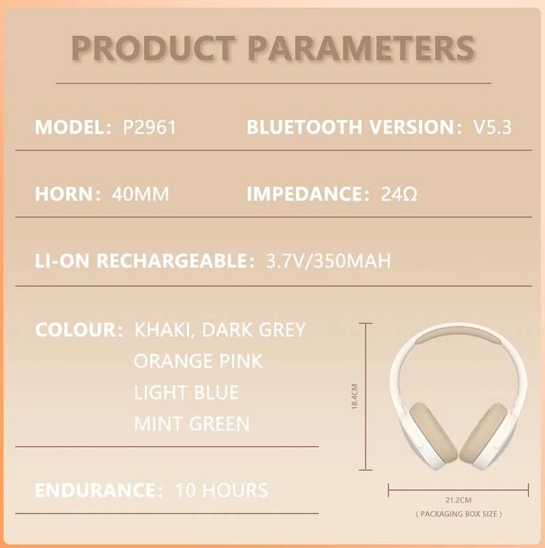 D91 Bluetooth Wireless Foldable Headphone Noise Cancelling Insensitive Delay with Microphone - Image 2