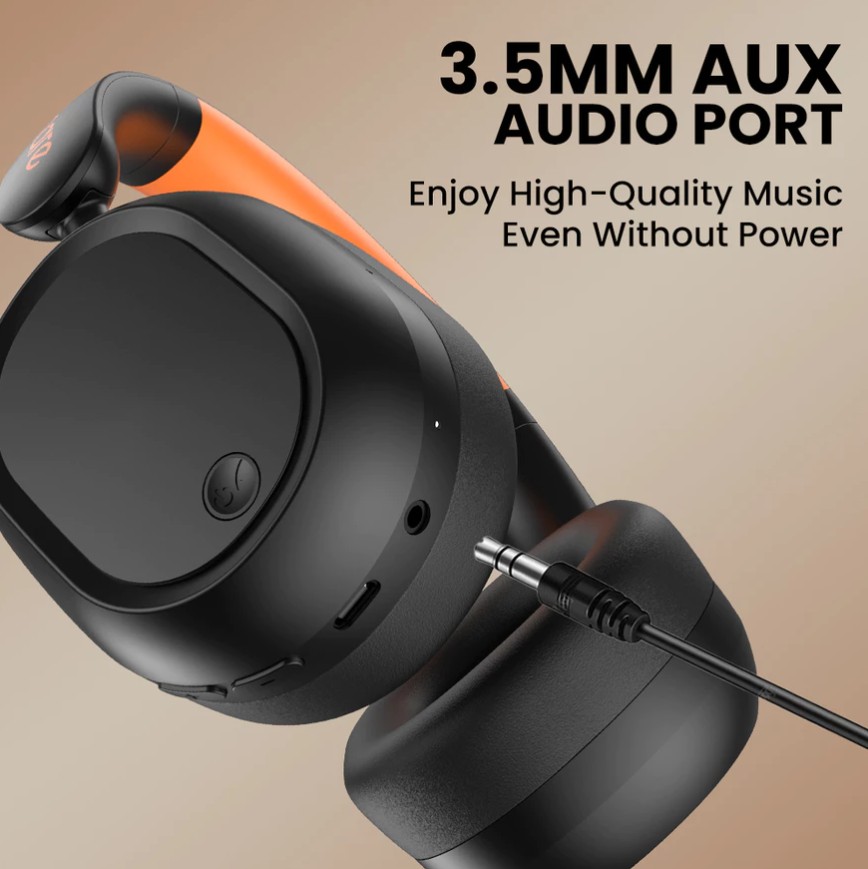 Orashare HS05 Wireless Headphones Bluetooth 5.4 Low Latency Gaming 17H Playtime Foldable & Bass - Image 6