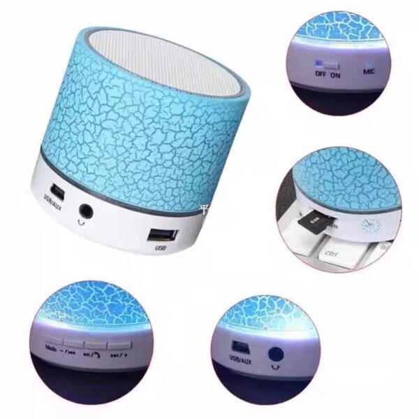 Portable Mini LED Bluetooth Speaker Powerful Sound Bluetooth Dancing ...