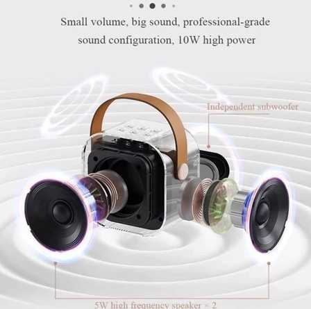 K12 Mini Karaoke Wireless Audio SpeakerBluetooth Microphone Portable HomeKTV With 2 Microphone - Image 5