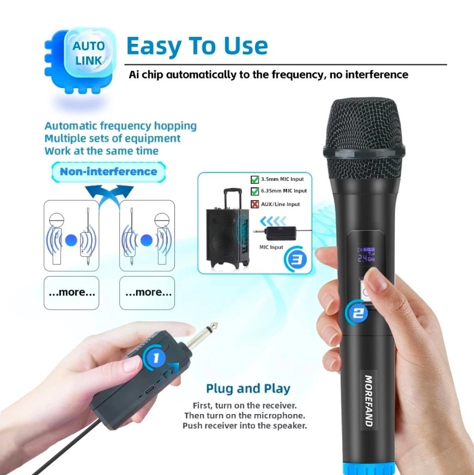 microphone wireless microphone bluetooth microphone wireless microphone for videoke Live stage - Image 3
