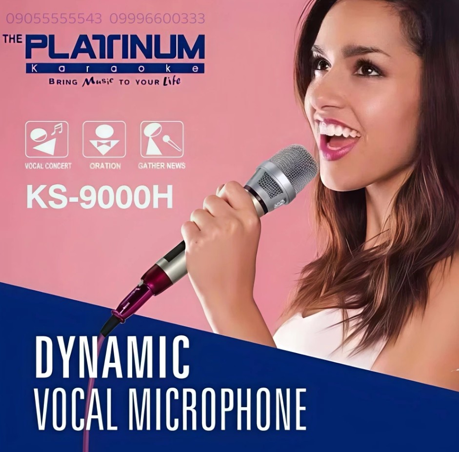KS-9000H Platinum Karaoke Dynamic Microphone Professional Wired MIC For Videoke Recording KTV System - Image 2
