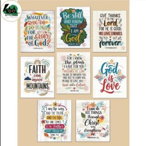 Bible Verse Bible Verse Wall Decor Rustic Boho Wood Sign Christian Home Wall Decoration BIG SIZE