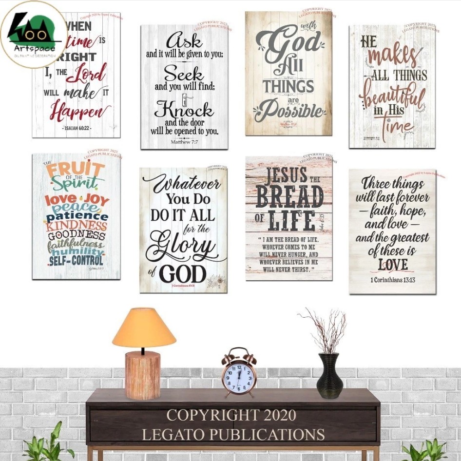 Bible Verse Bible Verse Wall Decor Rustic Boho Wood Sign Christian Home Wall Decoration BIG SIZE - Image 2
