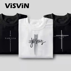 VISVIN Minimalist Cross T shirt Unisex